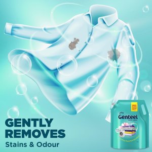 Genteel Matic Liquid Detergent Refill Pouch for Front load Washing - 2kg