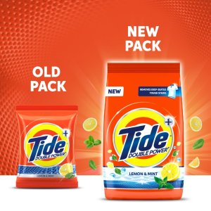 Tide Plus Detergent Washing Powder with double Power Lemon and Mint Pack - 1 kg