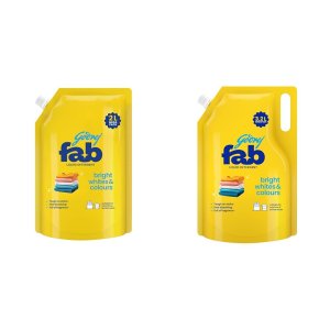 Godrej Fab Liquid Detergent Refill Pouch for Machine Wash (2L + 3.2 L)
